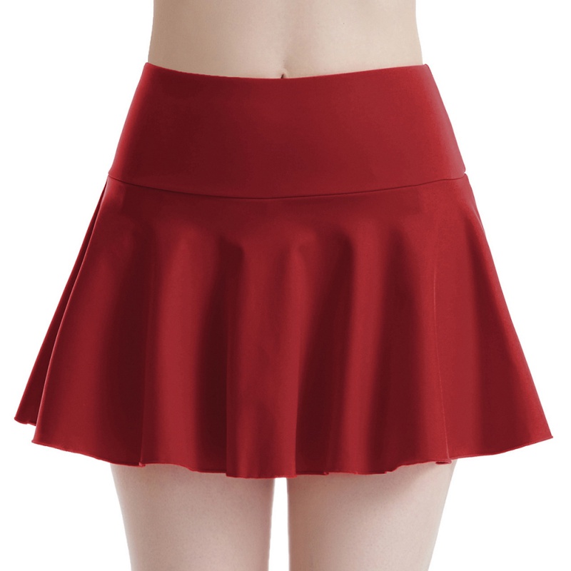 Women's Elegant Versatile Tennis Culottes High-Rise Yoga Running Quick Dry Pleated Skirts With Safety Anti-exposed Underpants