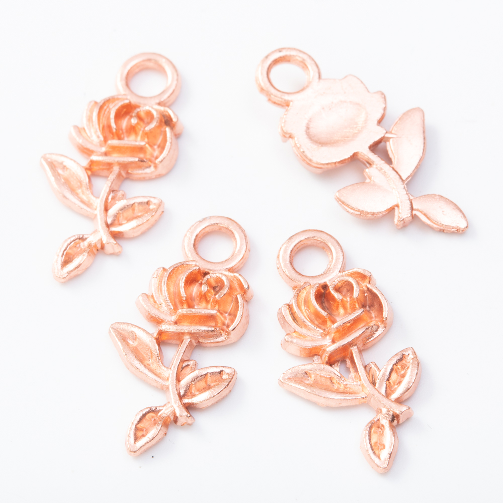 50pcs Vintage Flower zinc alloy charms pendant DIY Bracelet Necklace metal jewelry accessories 8127