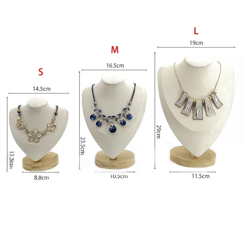 Bamboo Necklace Display Stand Pendant Display Jewelry Holder Jewellry Mannequin Bust Necklace Window Display Jewelry Display