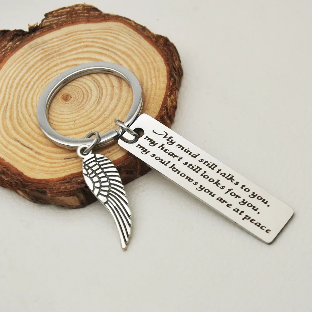 Metal Sympathy Keychain In Memory Of Loved One Wing Keyring Memorial Gifts Loss Of Loved Bereavement Remembrance Gift