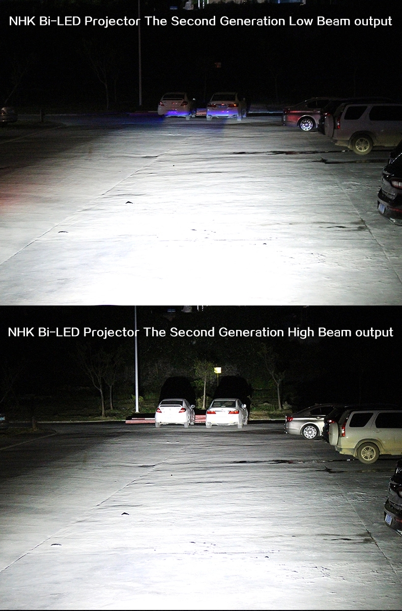 NHK Bi-LED Projector The Second Generation 3.0inch LHD Low Beam 40W High Beam 40W 5500K Led Light Headlamp Car Accessories