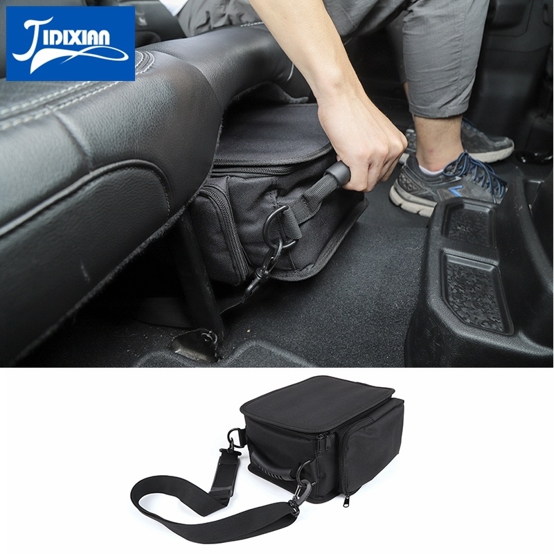 JIDIXIAN Organizer for Jeep Wrangler JK JL JLU 2007-2017 2018 2019 2020 2021 2022 2023 2024 Up Rear Under Seat Storage Bag Box