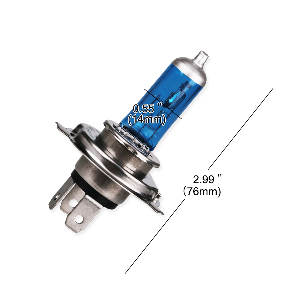 2Pcs H4 55W 12V 5500-6000K Halogen With Packing Box High Power Fog Lights Auto Bulbs Headlight For Ford Car Styling Parking