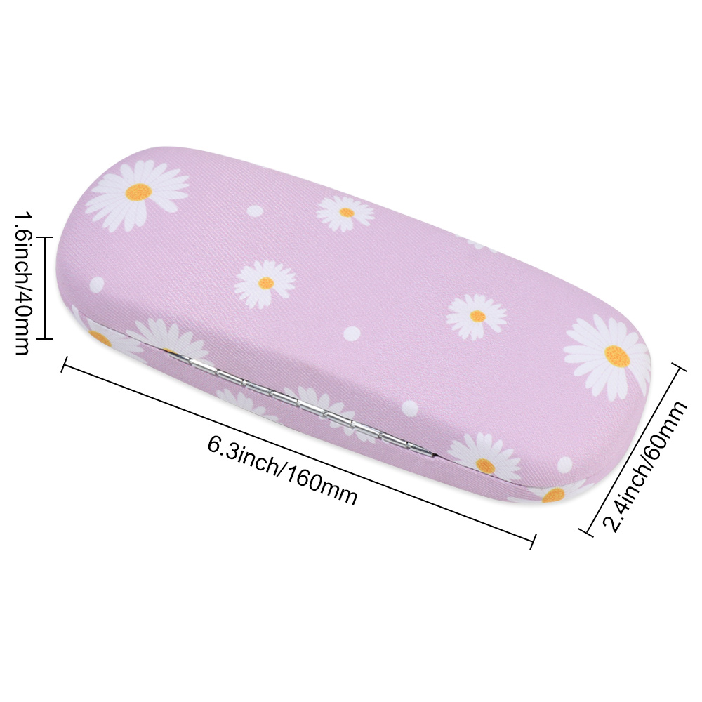 Daisy Waterproof Glasses Box Large Capacity Women Men Portable Reading Glasses Sunglasses Case Eyewear Protector Box