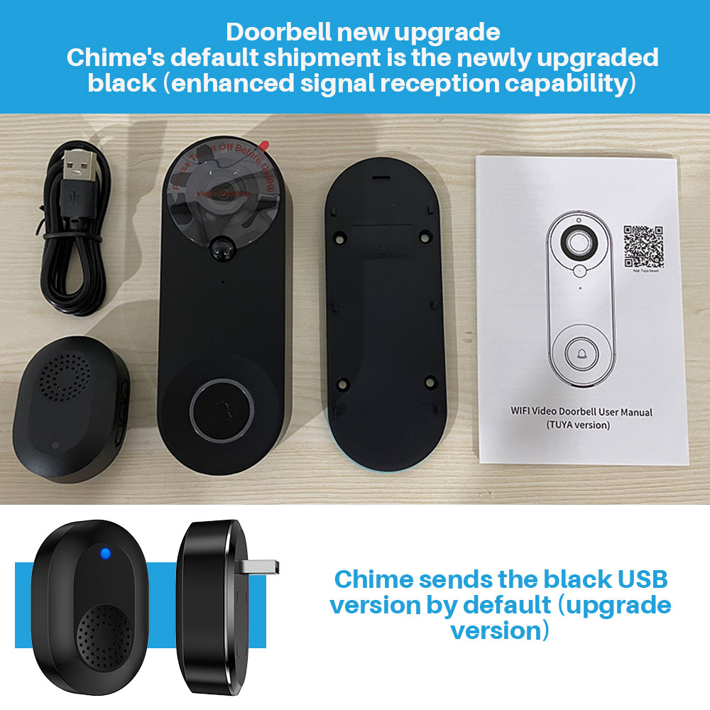 Tuya Smart Video Doorbell Camera 1080P WiFi Video Intercom Door Bell Camera Two-Way Audio Works With Alexa Echo Show Google Home