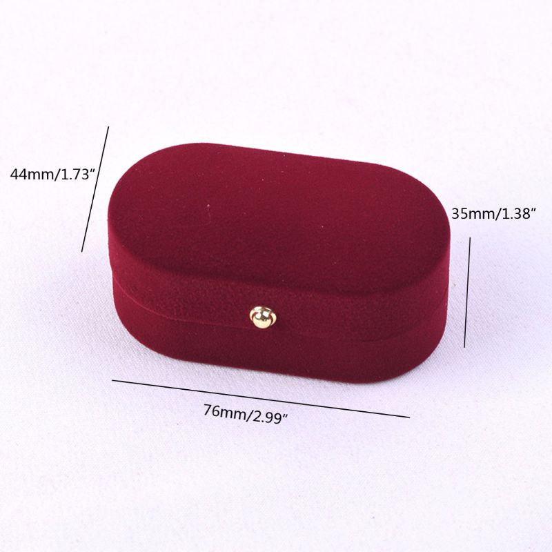 1 Pc Portable Double Rings Box Display Jewelry Gift Holder Wedding Engagement Ring Case Organizer for Women