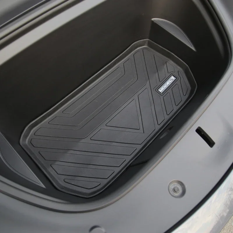 TPE Pad Front Rear Mat For Tesla Model 3 Model Y Mat Interior Accessories Trunk Cargo Tray Floor Mat with Model3 LOGO Trunk Mats