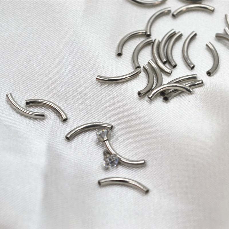 50pcs Body Jewelry- Internally Thread Bar Surgical Steel Eyebrow Curve Tragus Bar Piercing 16g Barbell Piercing DIY Accessory