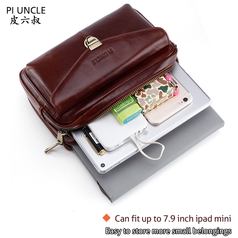Men Genuine Leather Long Wallet Money Bag Double Zipper Male Wallet Pocket Case Purse 6.5" Cell/Mobile Phone Cigarette Bags