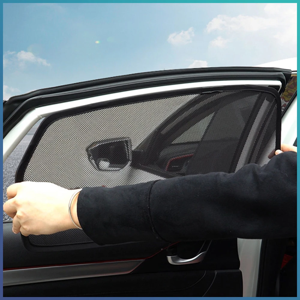 Magnetic Car Window Sunshade For Honda Civic 9th 2014 2013 Baby Passenger Side Window Sun Shade Mesh For Honda Civic 2011 2012