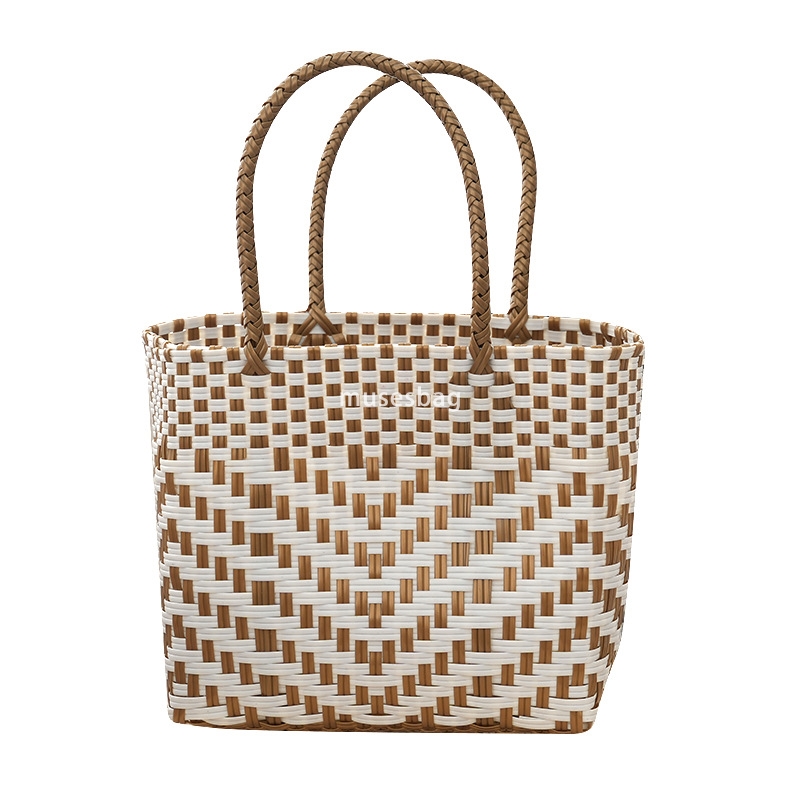 Fashionable women's designers weave vintage classic handles scatter flower baskets wedding supplies gift packaging baskets handheld niche love wo