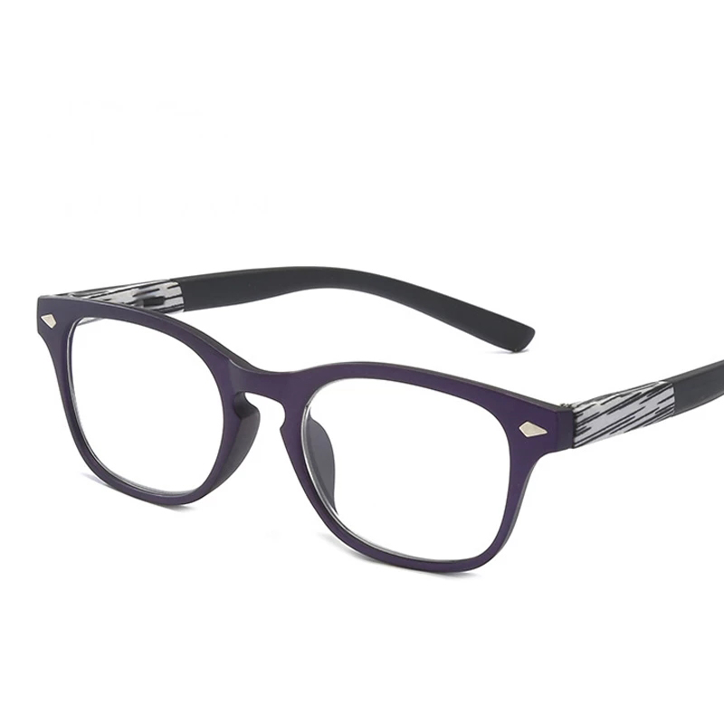 May Flower Square Retro Vintage Wood Reading Glasses Men Dioptric Glasses Women Glasses For Sight Plus Wood Grain +1.5+2+3.5+4