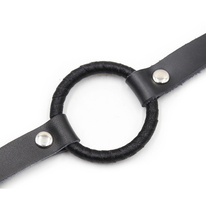 PU leather Ring Gag Flirting Open Mouth with O-Ring During Sexual Bondage ,Roleplay and Adult Erotic Play for Couples bdsm toys