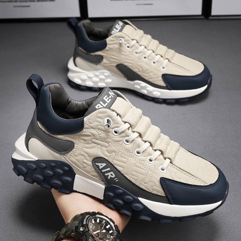 Luxy Sport Shoes for Men Fashion Lace up Platform Sneakers Casual Cushioning Running Shoes Tenis Masculino Zapatillas Hombre