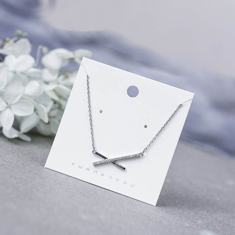 New Hot 350gsm Popular White Paper Cardboard Stock Jewelry Necklace & Earrings Display Cards Holder Tags Price Label