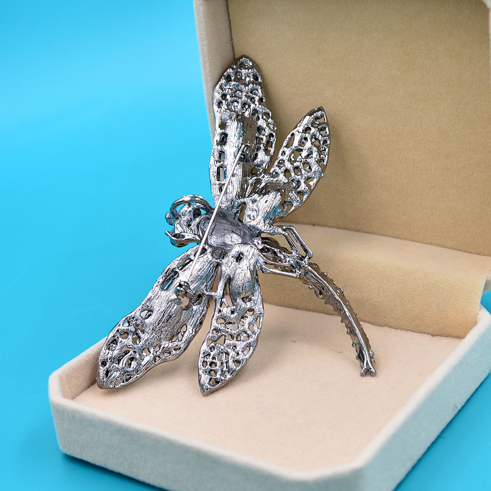 CINDY XIANG Rhinestone Large Dragonfly Brooches For Women Vintage Coat Brooch Pin Insect Jewelry 8 Colors Available Gift
