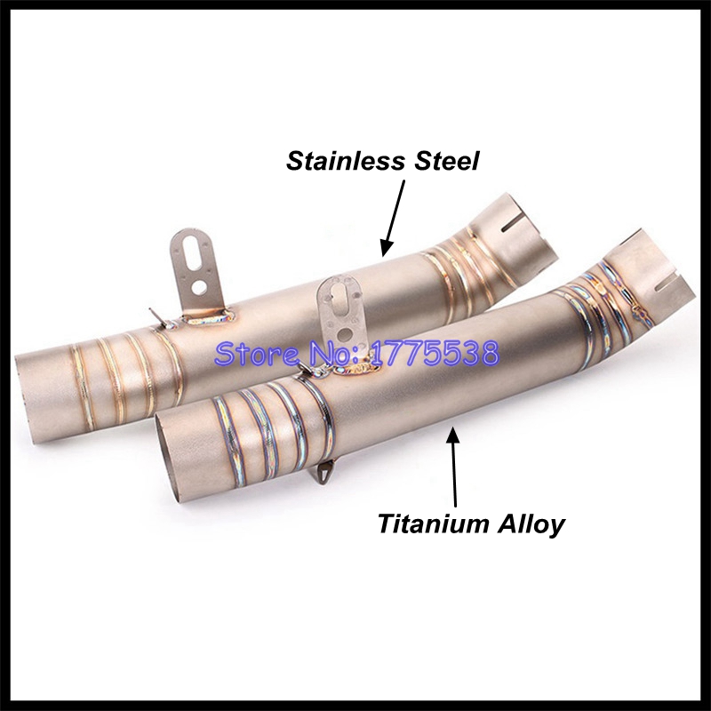 Titanium Alloy for Aprilia RSV4 2009-2015 for Aprilia Tuono V4 2011-2016Motorcycle Exhaust Mid Link Pipe Connect ID:61mm Muffler