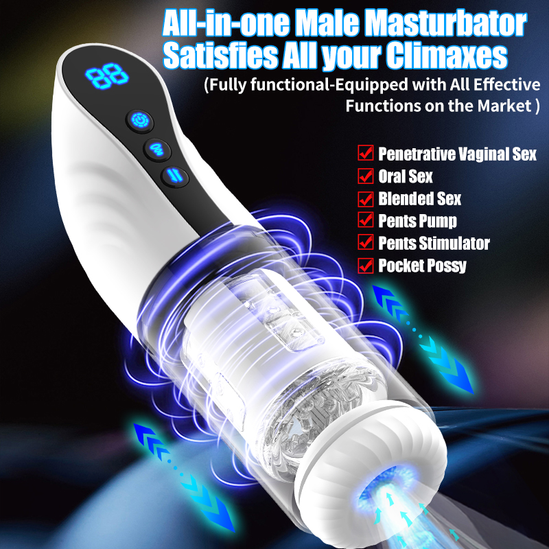Automatic Sucking Male Masturbator With Thrustiing Rotating Pocket Pussy Penis Vacuum Pump Male Stroker Sex Machine For Men