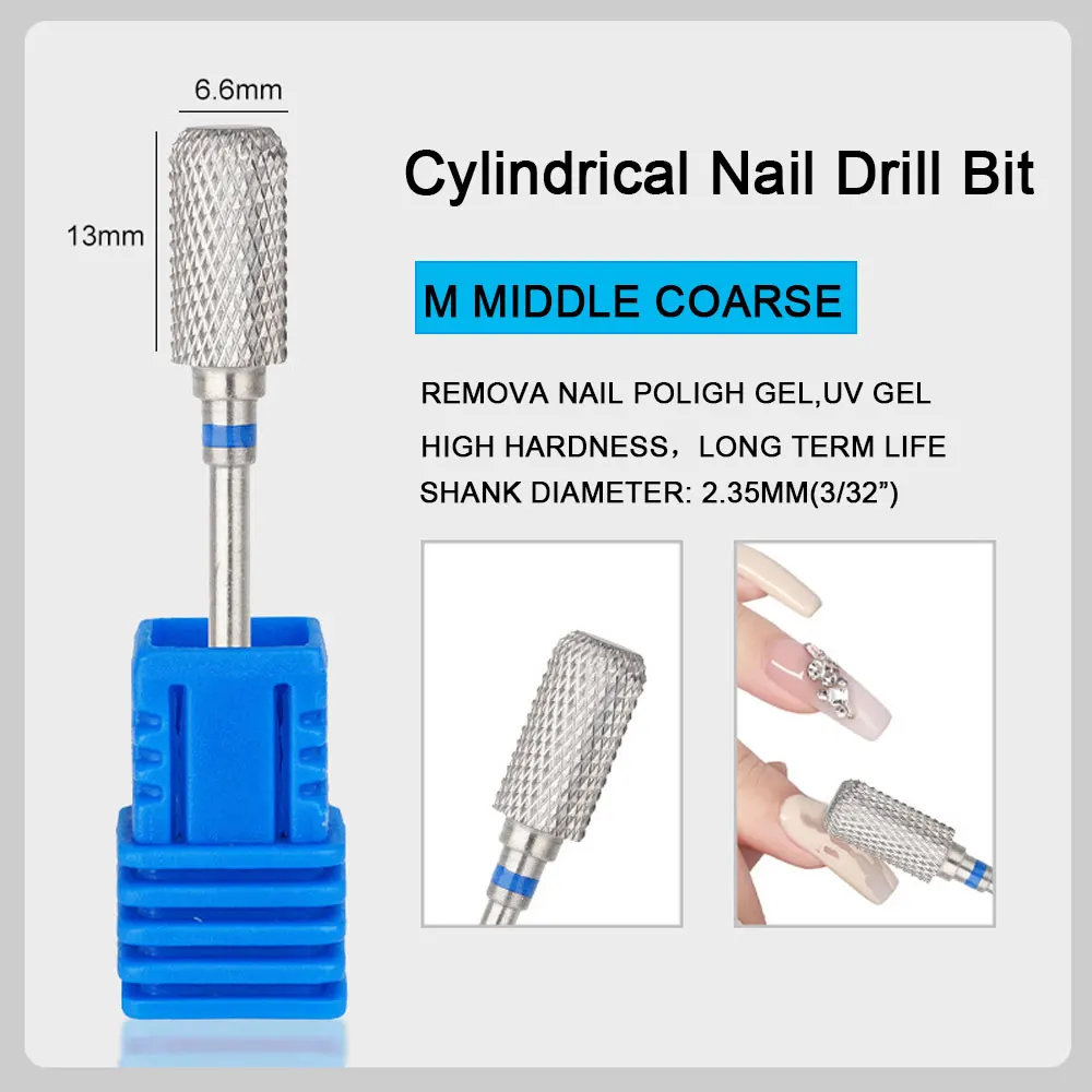 Tungsten Steel Cross Teeth Nail Drill Bits UV Gel Nail Polish Remove Tool Nail Drill Manicure Milling Cutter Nail Accessories