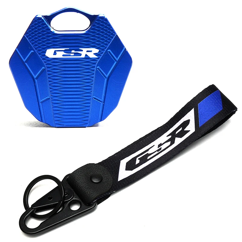 For SUZUKI GSR 750 400 600 GSR750 GSR400 GSR600 All Year Motorcycle accessories Aluminum Key Cover Case Shell Keyring Keychain