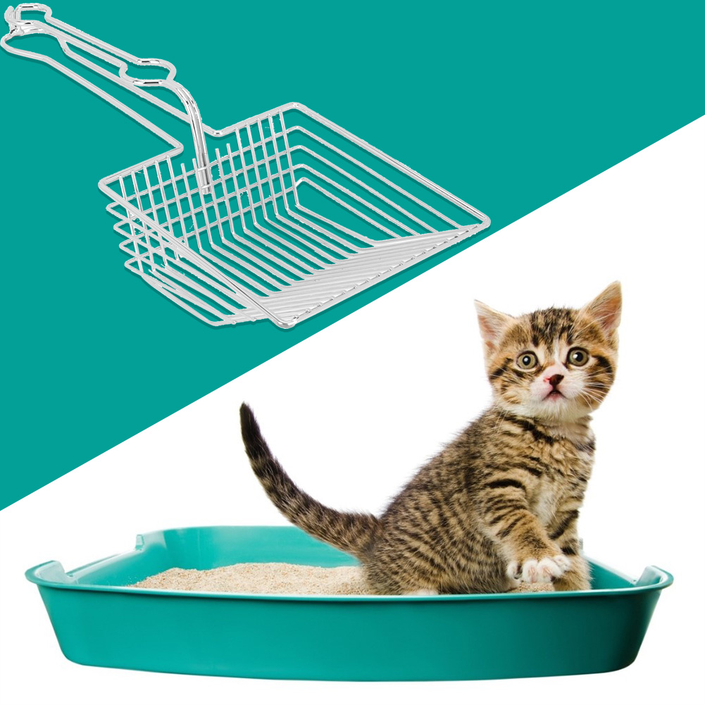 Hollow Design Metal Cat Litter Scoop Scooper Poop Pet Sand Shovel Cleaning Tool