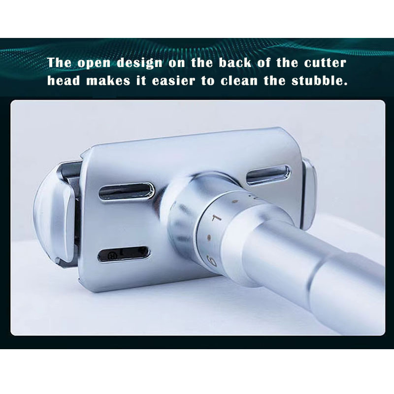 Adjustable Safety Razor Double Edge Classic Mens Shaving Mild to Aggressive 1-6 File Hair Removal Shaver it with 5 Blades&1base