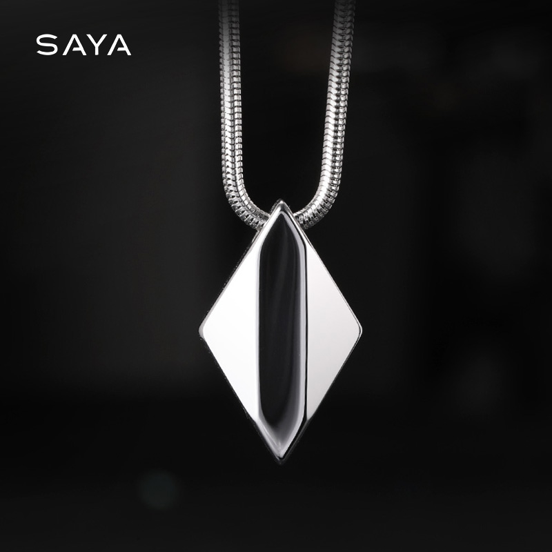 Male Pendant Necklace for Man with 45/50/55cm Chain,High Polished Tungsten Carbide Engraving Lettering, Free Shipping