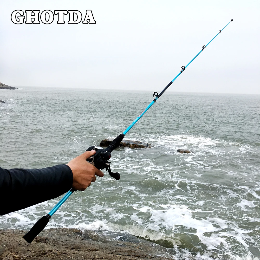 GHOTDA Casting Fishing Rod 1.5m 1.8m Hard 2 Sections Lure Fishing Rod For Squid Pike Fishing pole