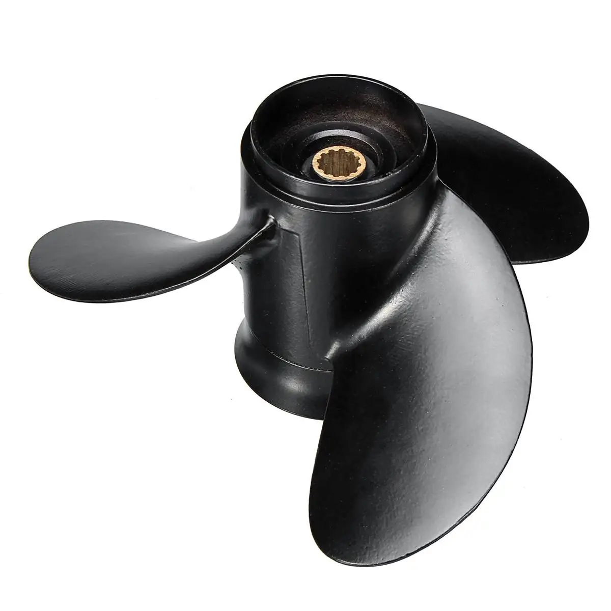 8.5X9 Aluminum Alloy Outboard Propeller Boat 3B2W64517-1 for Tohatsu Nissan-Mercury 8-9.8HP 3 Blades Black 12 Spline Tooths