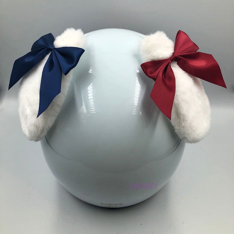 Rabbit Ears Motorcycle Helmet Decorations Casco Para Moto Cat Ear Modified Electric Vehicle Ski Helmets Accessories for Women