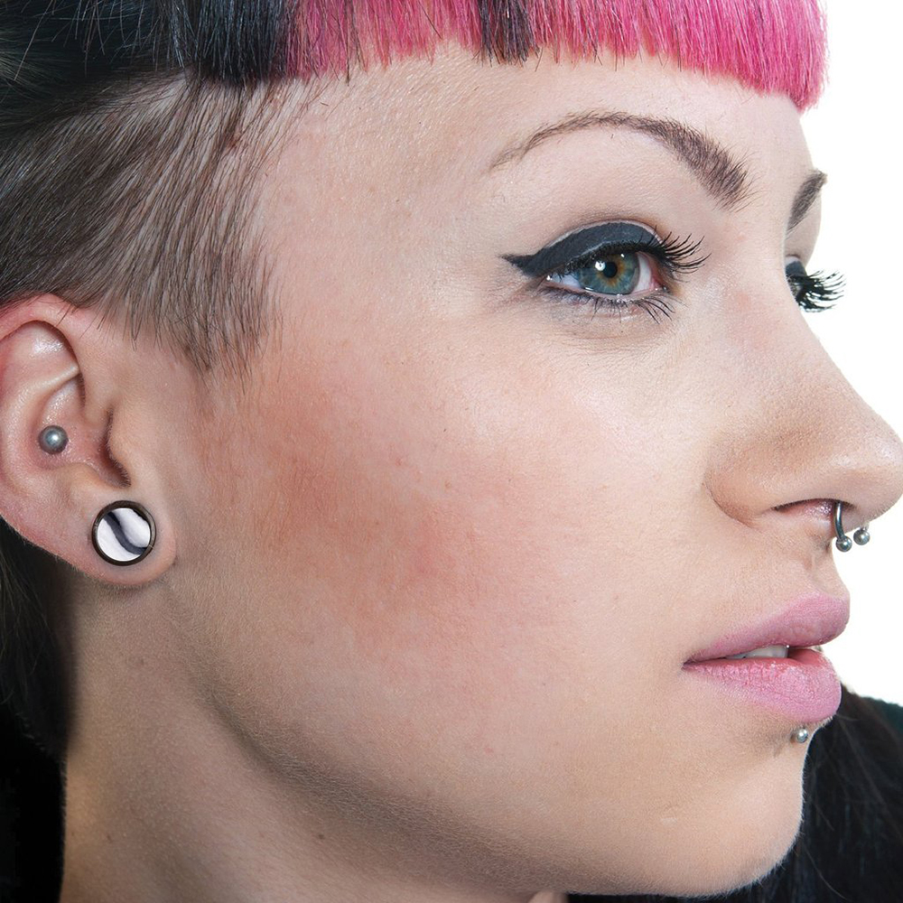 12PCS Acrylic Ear Stretchers Marble Taper Kit Ear Tapers Lobe Stretching Expenders Set For Starter Ear Piecing Body Jewelry