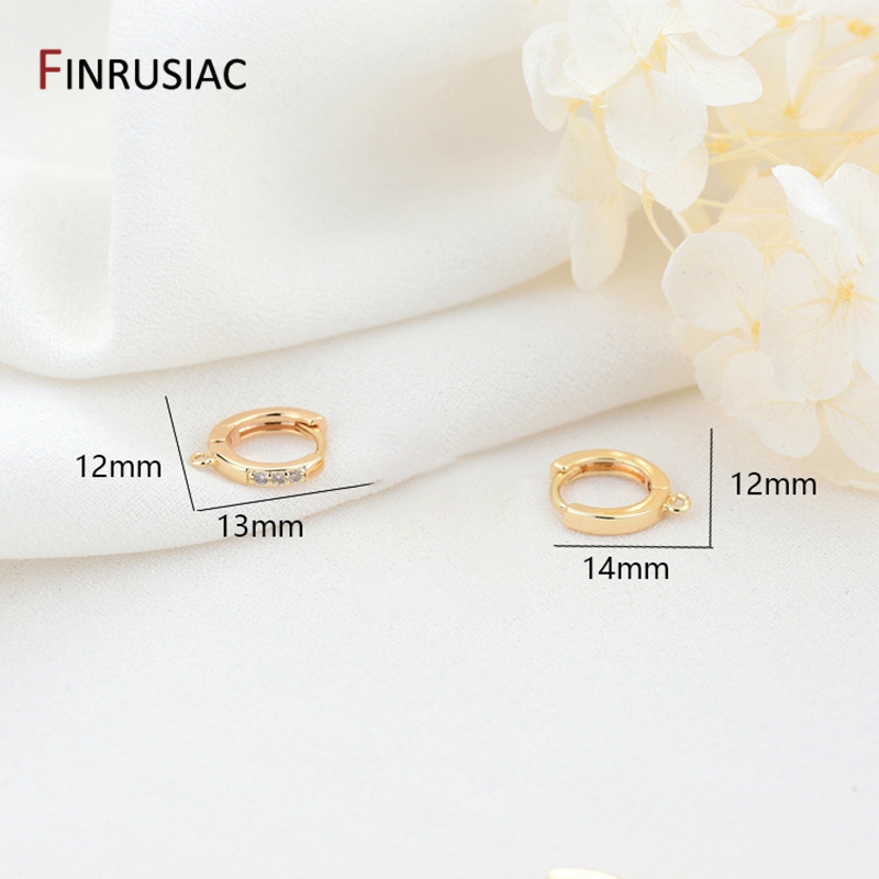 Earring Making Component 14k Gold Plated Round Earrings Hooks Hoop Earring Clasps Accessories DIY Jewellery Supplies Wholesale