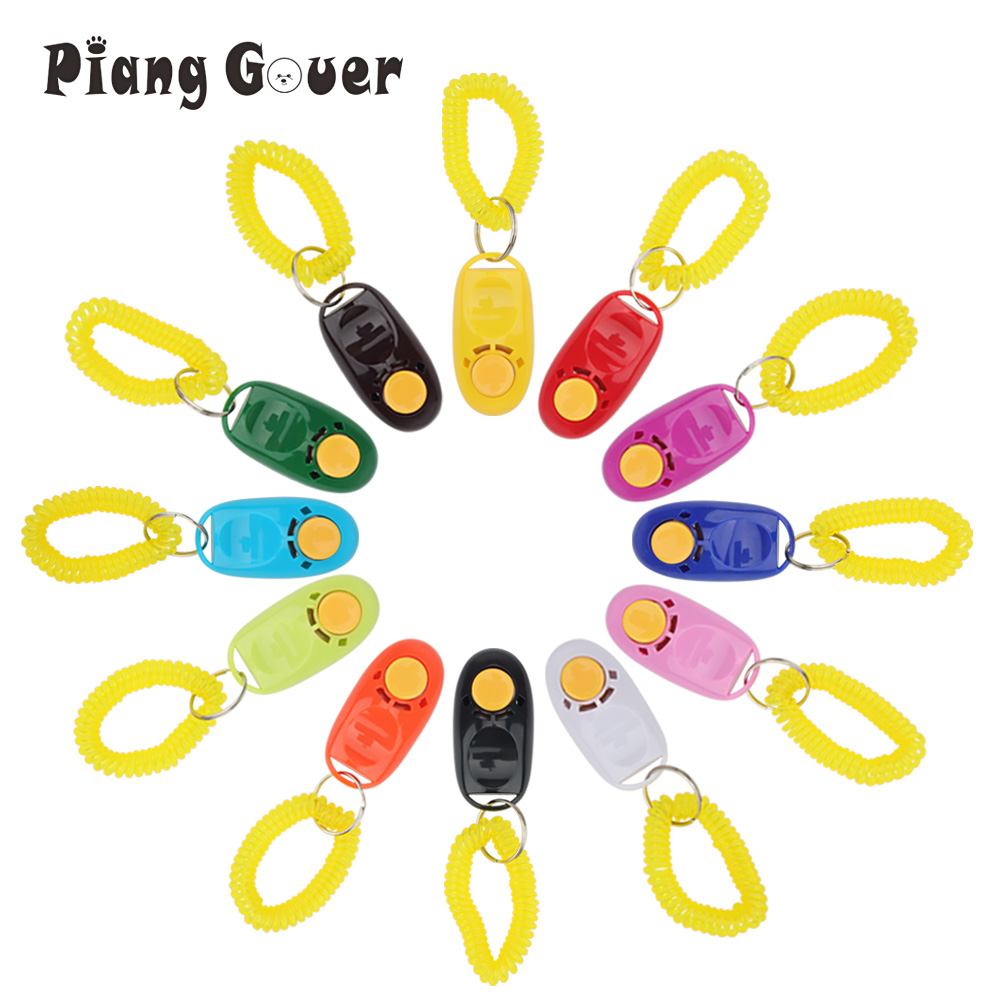 10pcs Pet Cat Dog Training Clicker Dog Clicker Key Chain With Wrist Strap Puppy Accessories Pet Toy Supplies