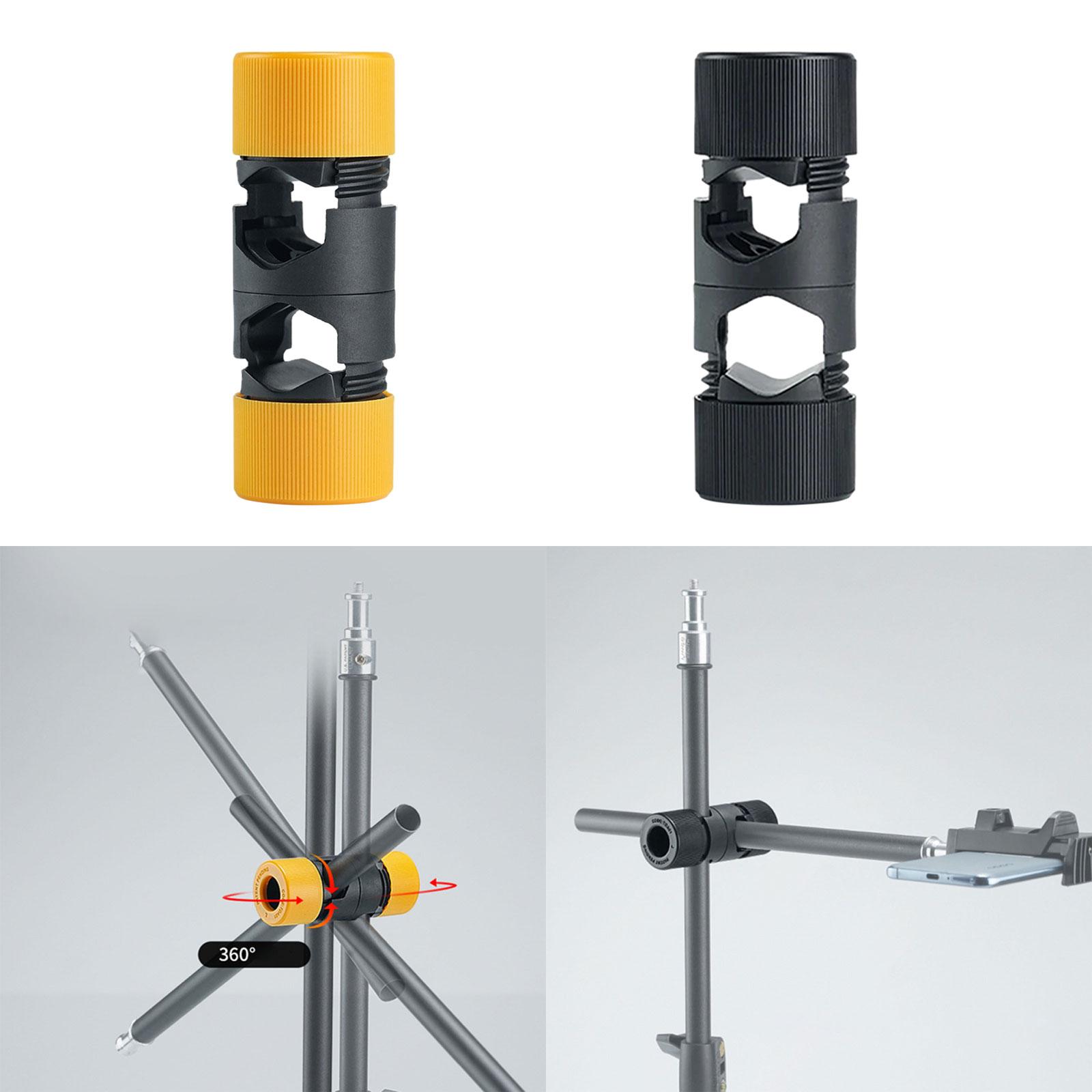 DSLR Flash Light Stand Center Handle Shaft Adapter Camera Mobile Clip Tripod Mount Bracket Cross Arm Clip for D12-22mm Tube Rod