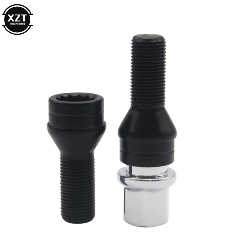 4pcs M14 x 1.25 Wheel Locking Bolts Lug Nut Black + Key For Mini R50 R52 R53