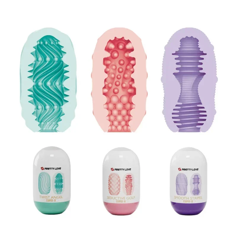 Mini Masturbator Cups Pocket Pussy Egg Particle Thread Portable Soft Stimulator Penis Massager Adult Sex Product for Men