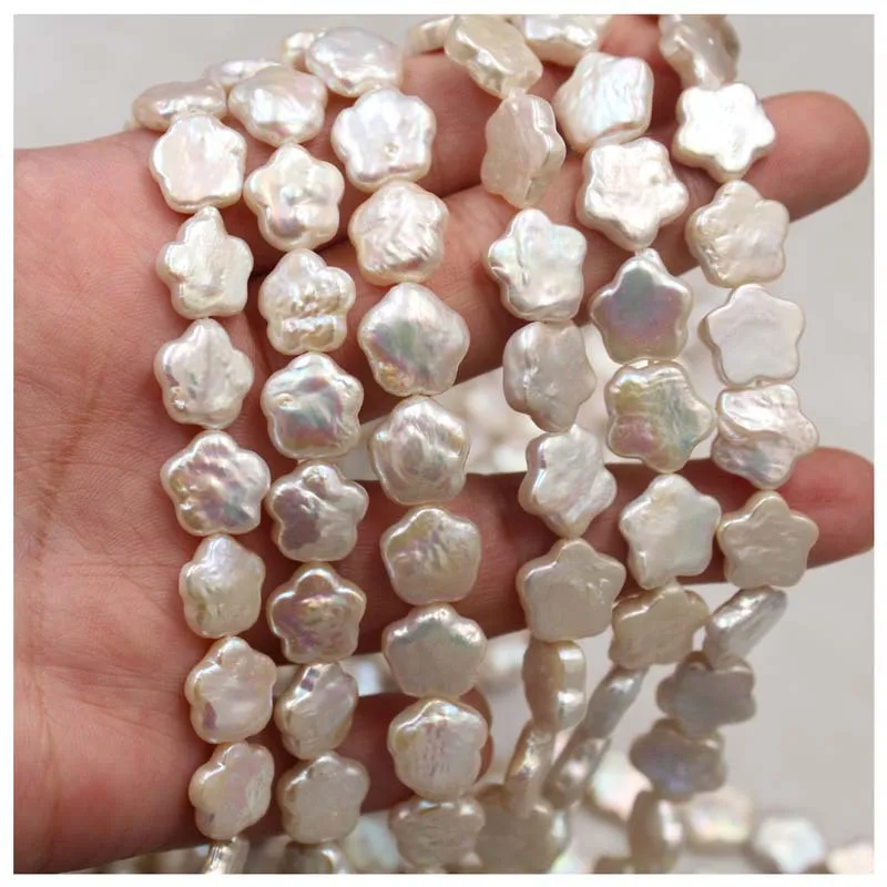 Star Shape Natural Freshwater Pearl Bead Baroque White Punch Loose Beads for Jewelry Making DIY Bracelet Necklace Earrings Craft