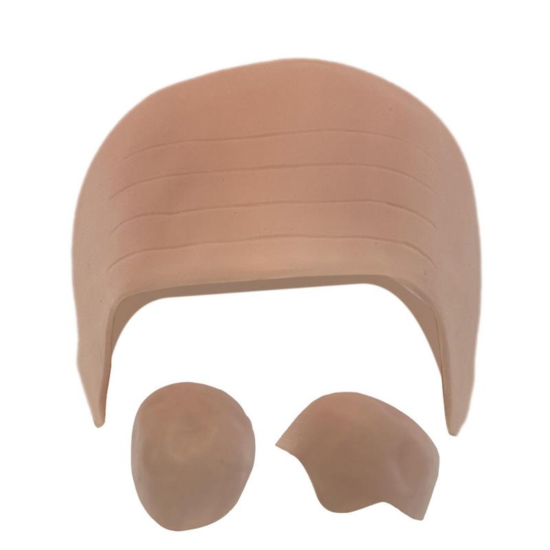 Skinhead Wig hat Latex Mask Skin Fake Bald Head Movie Halloween Party Prop Cosplay Bald Head Fake Scalp Cover Accessories