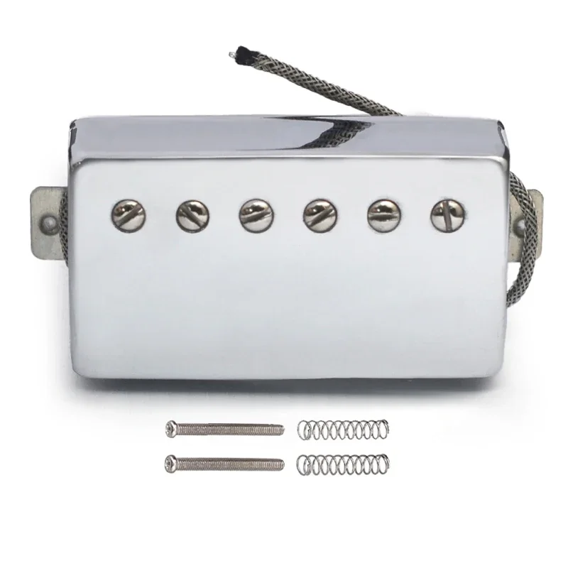 Alnico 5 LP Guitar Humbucker Pickup Set Neck & Bridge Alnico V Pickup 70x38mm Chrome