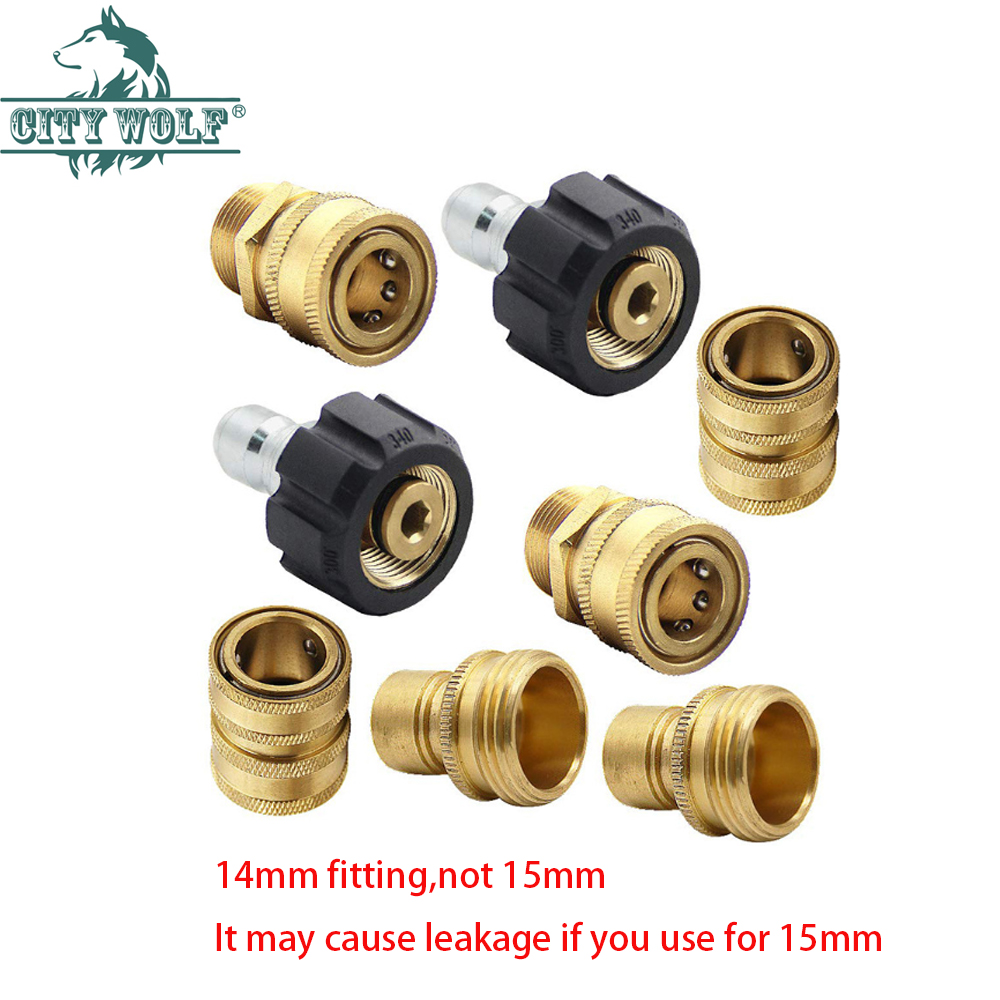 Pressure Washer Adapter Set Quick Disconnect Kit M22 Swivel to 3/8'' Quick Connect 3/4" to Quick Release High Pressure Washer