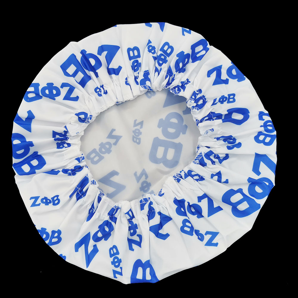 Greek Sorority Custom Logo Letter Silk Hair Bonnets Shower Cap