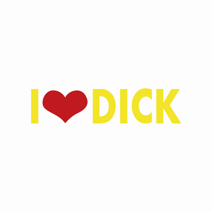 JuYouHui Exterior Accessories Decal Funny I Love Dick Car Sticker Beautiful Gay Gag Motorcycle Decals Car-Styling Vinyl PVC 14cm