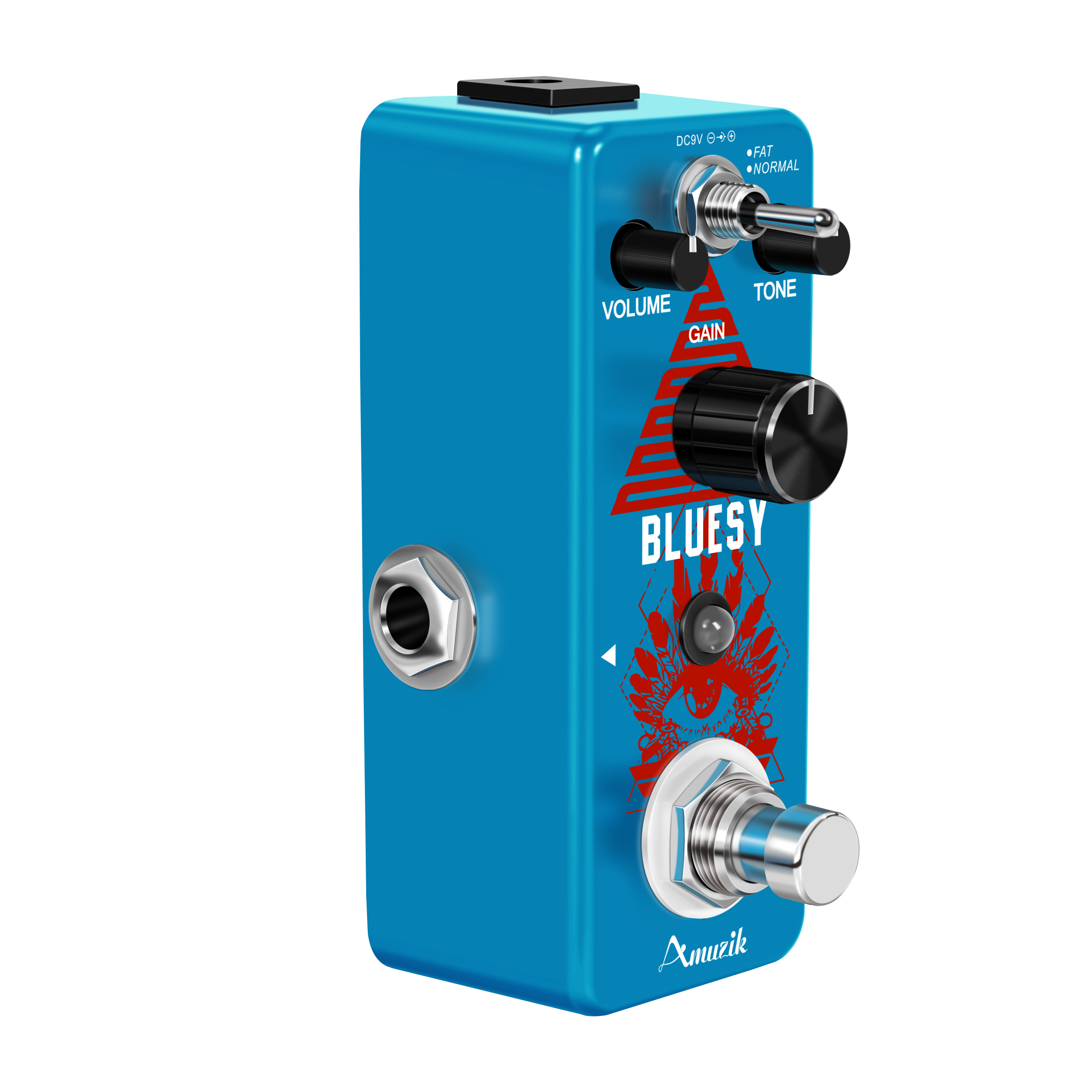 Amuzik LEF-321 Bluesy Blues Overdrive Guitar Effect Pedal Aluminum Alloy Shell True Bypass Guitar Parts & Accessories
