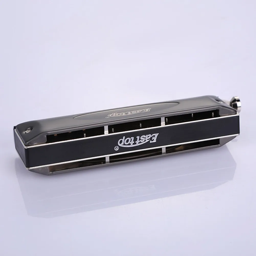 Easttop Chromatic Harmonica 12 Holes 48Tone Harp Mouth Organ Key C ABS Comb Silver Professional Musical Instruments
