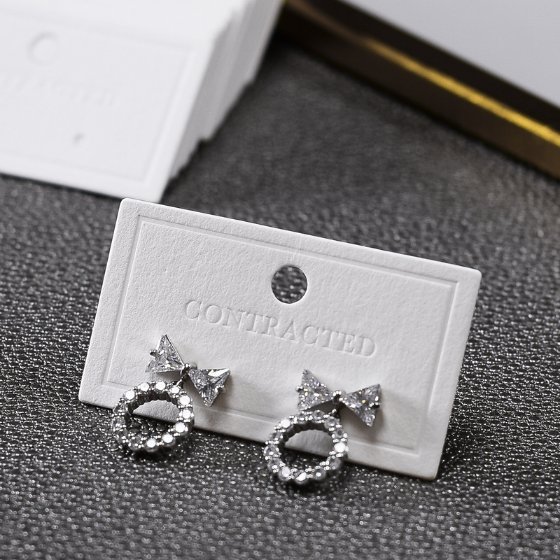 High Quality White Eco-friendly Paper Stock Jewelry Accessories Earrings Display Card Label Tags Wholesale Store