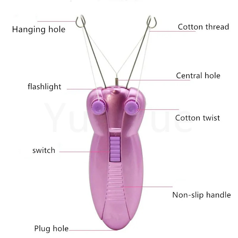 EU Plug Electric Hair r Women Painless Shaver Female Body Defeatherer Cotton Thread Depilator Skin Care Machine 20#4 240624