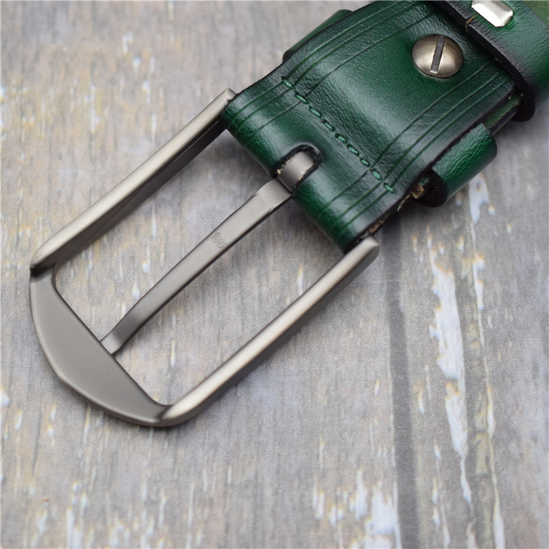 Women/men Belt Cow Leather Waist Belt Pin Buckle Designer Belts Black/blue/green/coffee 3.3CM Width Belts Cummerbunds 90-130CM