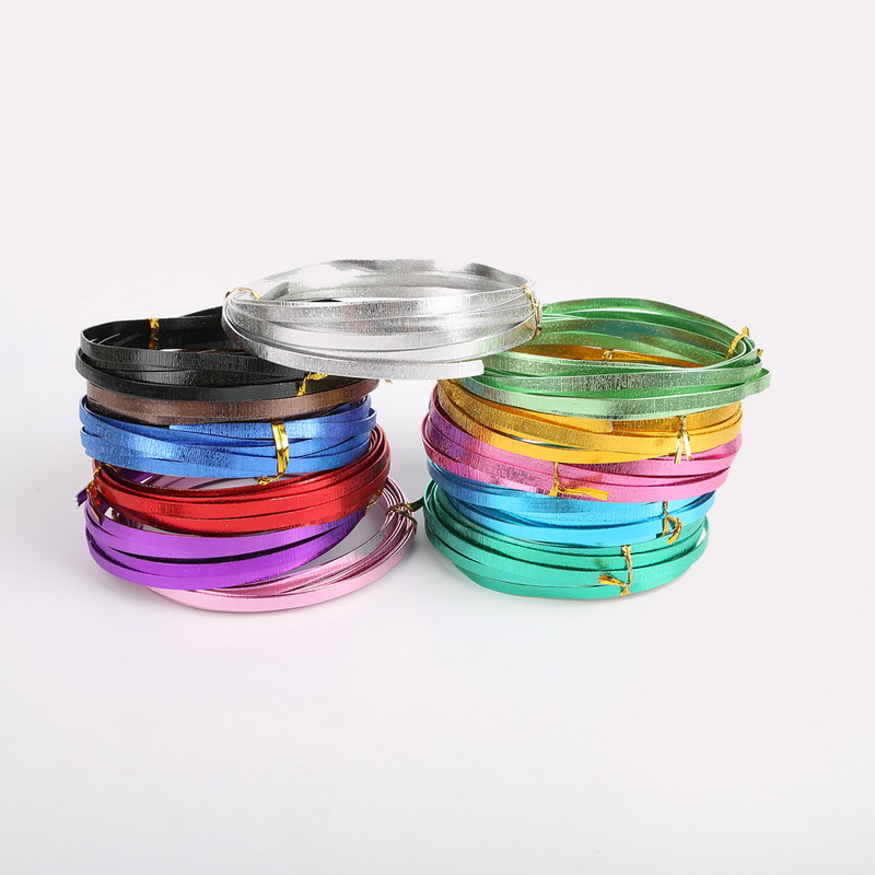 5mmx1mm Carving Embossing Flat Aluminum Wire Soft Metal Floristry Wire for DIY Jewelry Findings & Craft Making