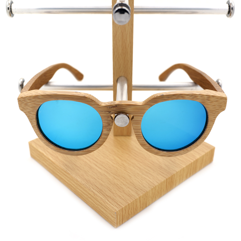 BOBO BIRD Natural Bamboo Men Sunglasses Luxury Brand Design Round Polarized Sun Glasses Women Apparel With Wooden Gift Box