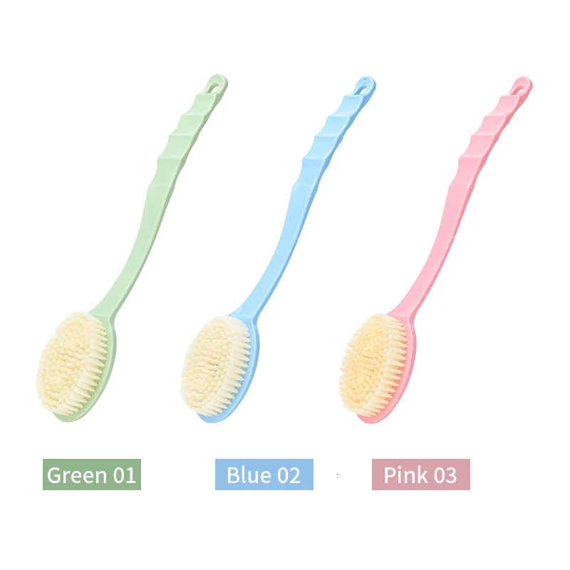 1pc Back Body Bath Shower Cleaning Brushes Bath Brush Long Handle Exfoliating Scrub Skin Massager Exfoliation Bathroom Brush 240624